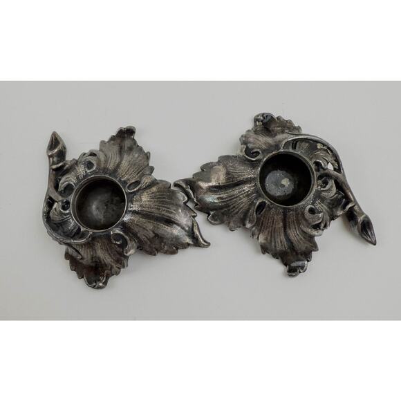 Antique GORHAM 3151 Silverplate Salt & Pepper Shakers Art Nouveau Grape Cluster - Picture 7 of 7